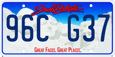 SD license plate 96CG37