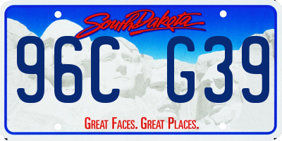 SD license plate 96CG39