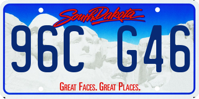 SD license plate 96CG46