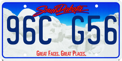 SD license plate 96CG56
