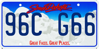 SD license plate 96CG66