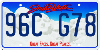 SD license plate 96CG78