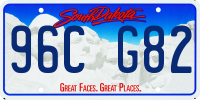 SD license plate 96CG82