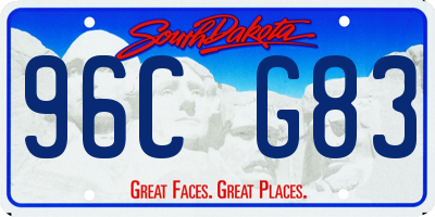 SD license plate 96CG83
