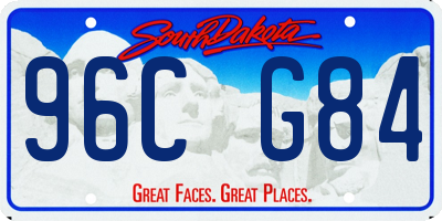 SD license plate 96CG84