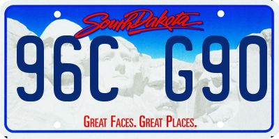 SD license plate 96CG90