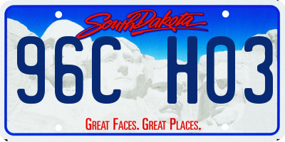 SD license plate 96CH03