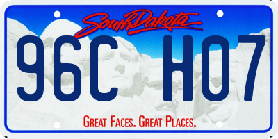 SD license plate 96CH07