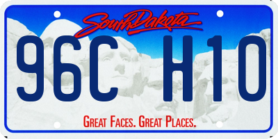 SD license plate 96CH10