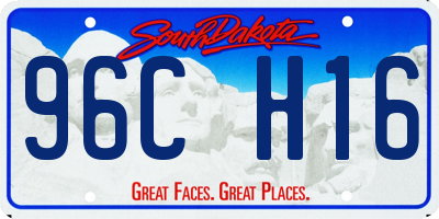 SD license plate 96CH16