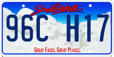 SD license plate 96CH17