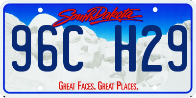 SD license plate 96CH29