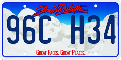 SD license plate 96CH34