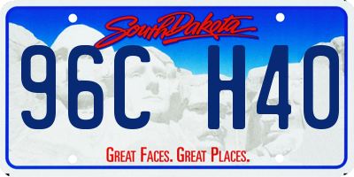 SD license plate 96CH40
