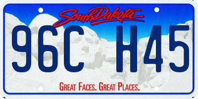 SD license plate 96CH45