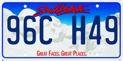 SD license plate 96CH49