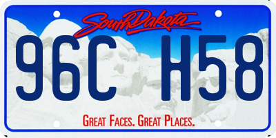 SD license plate 96CH58