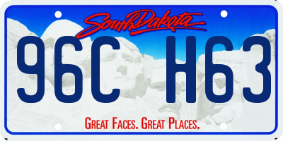 SD license plate 96CH63