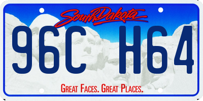 SD license plate 96CH64