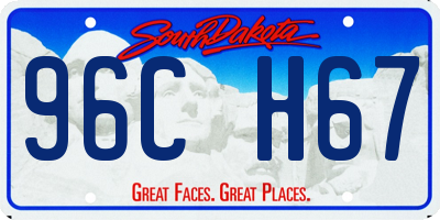 SD license plate 96CH67