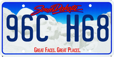 SD license plate 96CH68