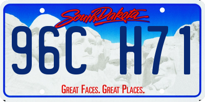 SD license plate 96CH71