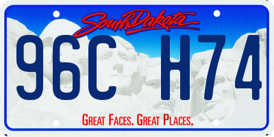 SD license plate 96CH74