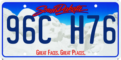 SD license plate 96CH76