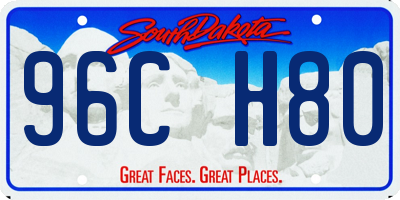 SD license plate 96CH80