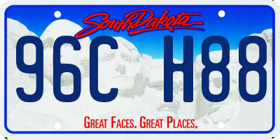 SD license plate 96CH88