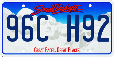 SD license plate 96CH92