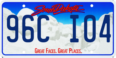 SD license plate 96CI04