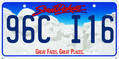 SD license plate 96CI16