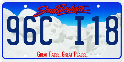 SD license plate 96CI18