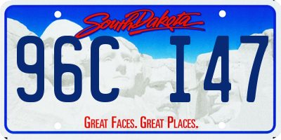SD license plate 96CI47