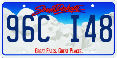 SD license plate 96CI48