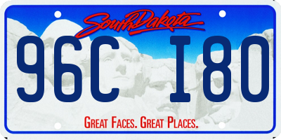 SD license plate 96CI80
