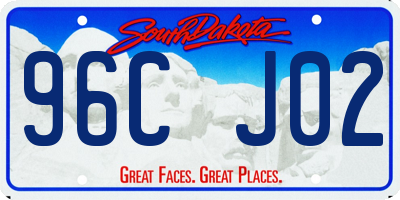 SD license plate 96CJ02