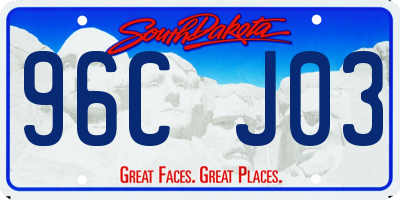 SD license plate 96CJ03