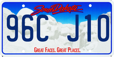 SD license plate 96CJ10