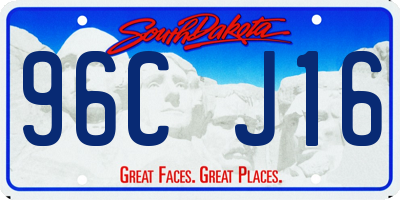SD license plate 96CJ16