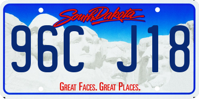 SD license plate 96CJ18