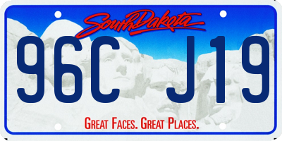 SD license plate 96CJ19