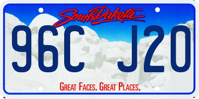 SD license plate 96CJ20