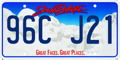 SD license plate 96CJ21