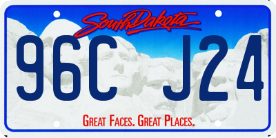 SD license plate 96CJ24