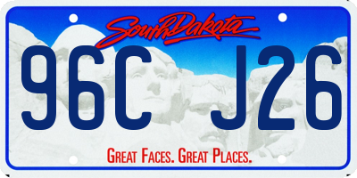 SD license plate 96CJ26