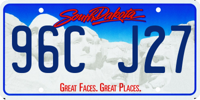 SD license plate 96CJ27