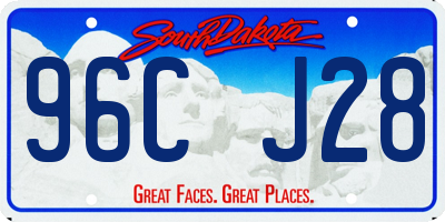 SD license plate 96CJ28
