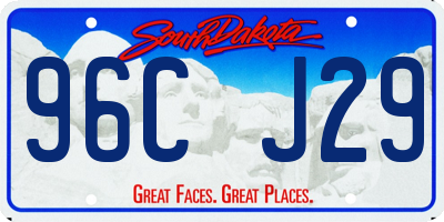 SD license plate 96CJ29